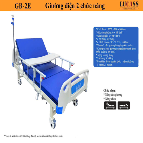 Giường điện 2 chức năng Lucass GB-2E mới 95%